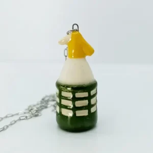 Collar Sifón de Soda Verde pico amarillo