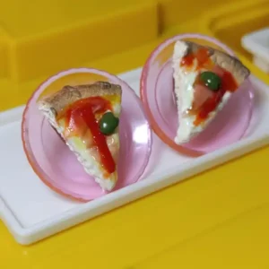 Aritos fijos porciones de pizza